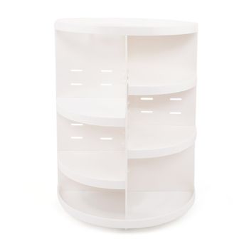 Organizador De Maquillaje Circular Blanco