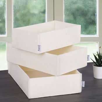 Tatay Baobab - Set De 2 Cajas Organizadoras 15l Con Tapa En Plástico Pp05.  Blanco Pergamon con Ofertas en Carrefour