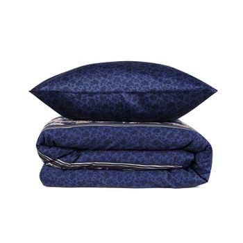 Set De Funda Nórdica + 2 Fundas De Almohada 240x220 Azul Oscuro beige marrón