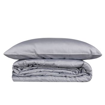 Set Funda Nórdica + 2 Fundas De Almohada 240x220 Gris Wellhome