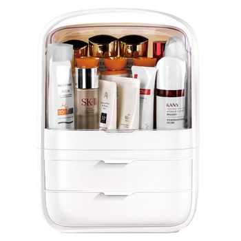 Caja De Almacenamiento De Maquillaje Blanca Joybos