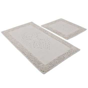 Set De Alfombras De Baño (2 Piezas) Beige Rectangular