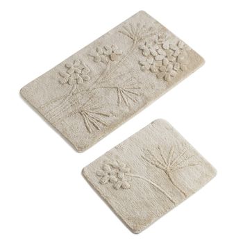 Set De Alfombras De Baño (2 Piezas) Beige