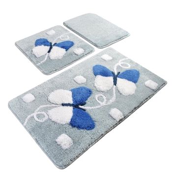 Setmat Set (3 Piezas)azul Claro Con Mariposas