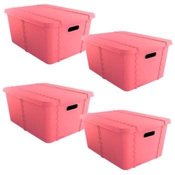 Pack De 3 Cajas Con Tapa De Almacenaje De Plastico con Ofertas en Carrefour