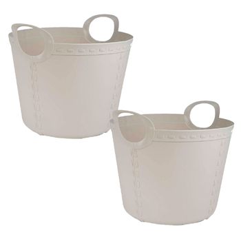 2x Life Story Cesto Craft Medium 25l Light Grey