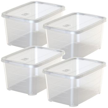 4x Caja De Plástico Con Tapa Life Story 5l