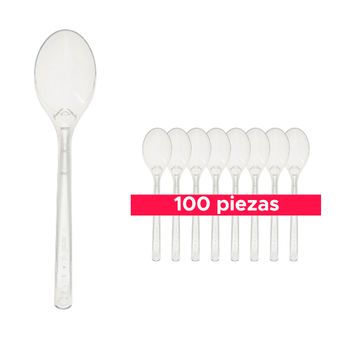 Pack De 100 Cucharitas De Postre Reutilizable