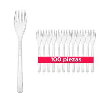 Pack De 100 Tenedor Reutilizable