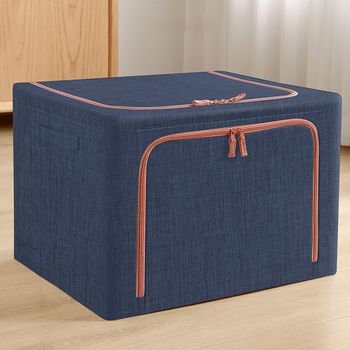 Caja De Almacenamiento De Tela Plegable 24l Azul