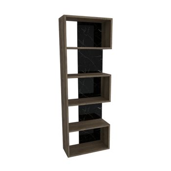 Librería Nogal-negro Efecto Mármol 150x50x22 Wellhome