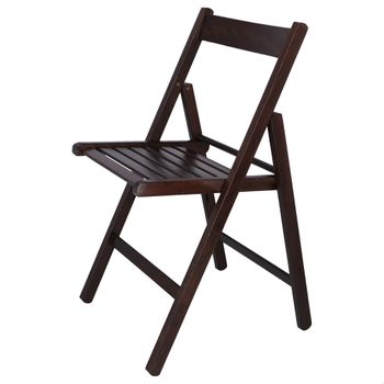 Silla Bas En Madera De Haya En Wengue, 43x47x79 Cm Wellhome