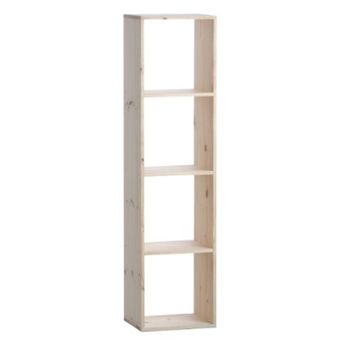 Cubo Almacenamiento 4 Compartimento Sin Barniz 36x30x139,3cm Wellhome