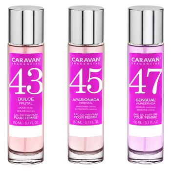 3x Caravan Perfume De Mujer Nº45 Nº43 Nº47 - 150ml.