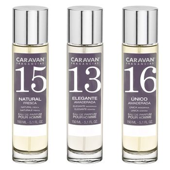 3x Caravan Perfume De Hombre Nº16 Nº15 Nº13 - 150ml.