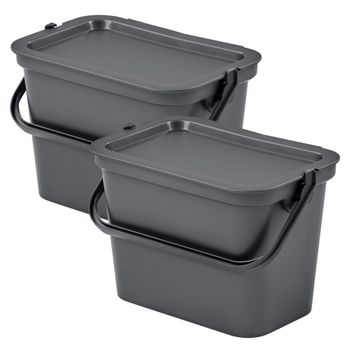 Cubo Basura De Acero C/pedal Spirellaakira 50l 42,7x29,7x64,3 Gris con  Ofertas en Carrefour