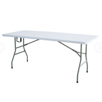 Mesa Plegable Multifuncional 180x74x74 Cm Con Asa Para Facilitar Su Desplazamiento