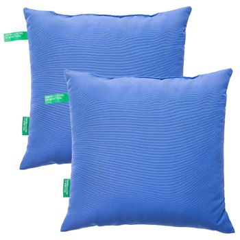 Set De 2 Cojines De 45x45cm Azul 200gsm Benetton