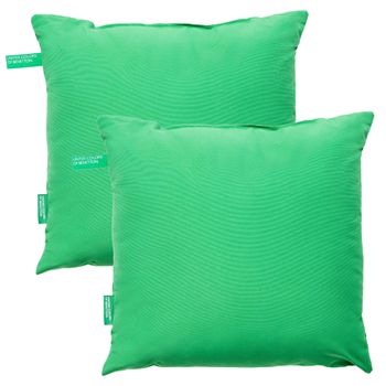 Set De 2 Cojines De 45x45cm Verde 200gsm Benetton