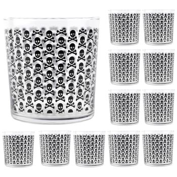 Set De 12 Vasos De Agua Calavera 35cl Scalpers Home