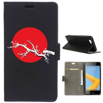 German Tech® - Funda Libro Sol Con Cerezo Japonés Para Htc One A9s