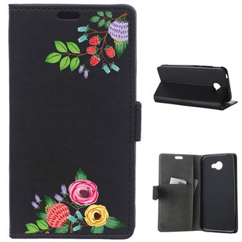 German Tech® - Funda Libro Flores De Colores Para Alcatel A30