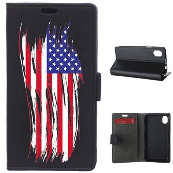 German Tech® - Funda Libro Bandera Pintada Usa Para Wiko Sunny Max