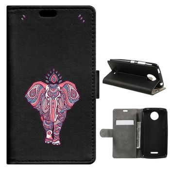 German Tech® - Funda Libro Elefante Para Motorola Moto C