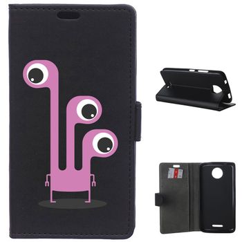 German Tech® - Funda Libro Monstruo De Tres Ojos Para Motorola Moto C Plus