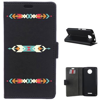 German Tech® - Funda Libro Flechas De Colores Para Motorola Moto C Plus