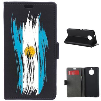 German Tech® - Funda Libro Bandera Pintada Argentina Para Motorola Moto G6