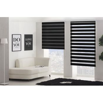 Estor Enrollable Happystor Night Noche Y Dia 304-negro 165x250cm