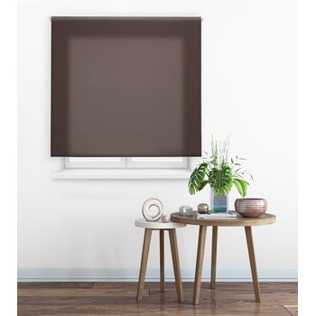 Estor Enrollable Happystor Clear Traslúcido Liso 105-gris Marrón 70x175cm