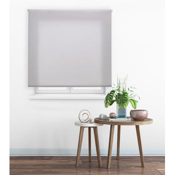 Estor Enrollable Happystor Clear Traslúcido Liso 106-gris Plata 50x175cm