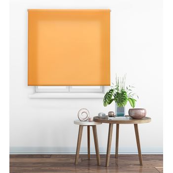 Estor Enrollable Happystor Clear Traslúcido Liso 107-naranja 50x175cm