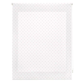 Estor Enrollable Happystor Motas Estampado Digital Fantasia Blanco-rosa 145x250