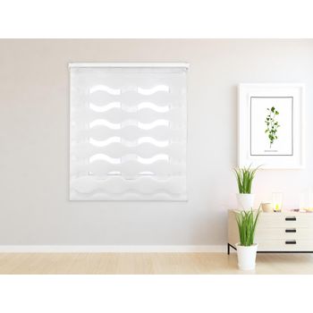 Estor Enrollable Happystor Wave Noche Y Dia Liso 301-crema 80x180cm