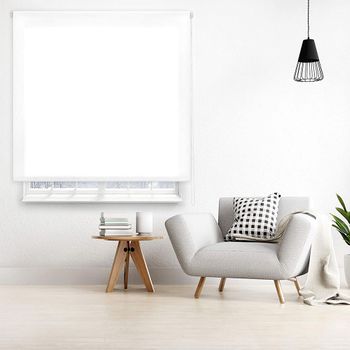 Estor Enrollable Happystor Clear Traslúcido Liso 100-blanco Optico 55x175cm