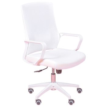 Silla De Escritorio Ergonomica Con Ruedas Y Reposabrazos 60x58x100cm - Blanco