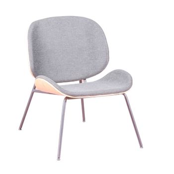 Sillón Rústico En Madera De Nogal 61x79x83cm - Gris