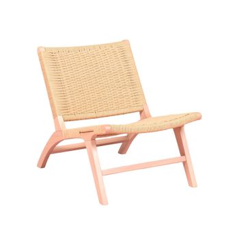 Sillón Nórdico En Madera De Haya Y Cuerda Ecológica 57x79x66cm - Haya Natural