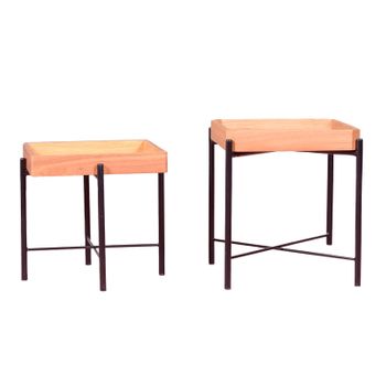 Mesa Auxiliar Plegable De Madera Maciza De Nogal 50x50x49 Cm Vidaxl con  Ofertas en Carrefour