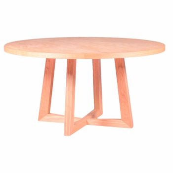 Misuri, Mesa Redonda De Cocina Comedor O Café, Madera Maciza Natural  Acabado Encerado, Medidas 80 X 80 X 75 Cm con Ofertas en Carrefour