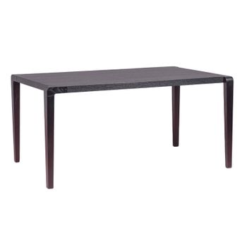 Mesa De Comedor Rectangular De Madera De Fresno  155x90x73cm - Negro