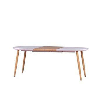 Mesa De Comedor Extensible De Estilo Escandinavo (-cm) 140x90x75cm - Blanco