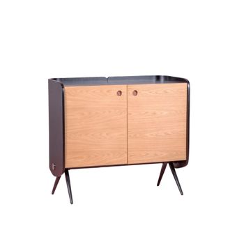 Armario Consola En Madera Maciza De Roble 99x42x88cm - Roble Americano