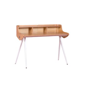 Mesa Nórdica De Escritorio En Madera Maciza De Roble 120x61x96cm - Roble Americano