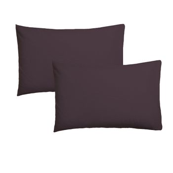 Funda De Almohada Rojo Vino 50x90. Incluye 2 Unidades, Algodón 200 Hilos.