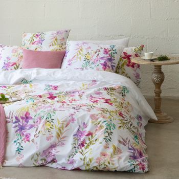 Funda Nórdica Floralink Cama 180 Cm - 260x240 Cm, Algodón 200 Hilos. Cierre Con Corchetes.