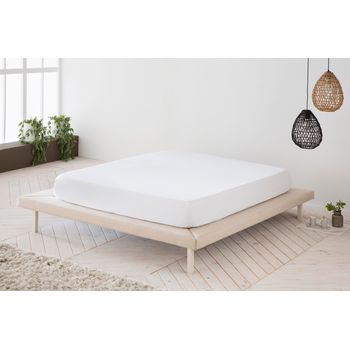 Sábana Bajera Ajustable Lisa Chocolate Cama 160 Cm - 160x190/200 Cm, 100%  Algodón. con Ofertas en Carrefour